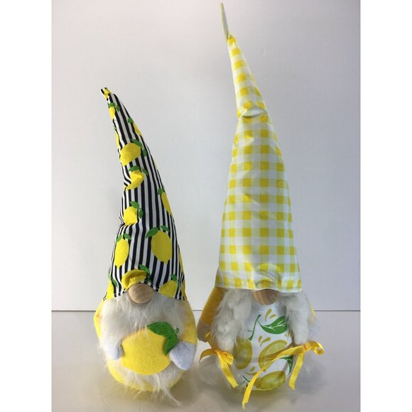 Lemon Gnomme Plush Kitchen Home Decor Weighted Sitter 15” & 14” Tall - Picture 12 of 16